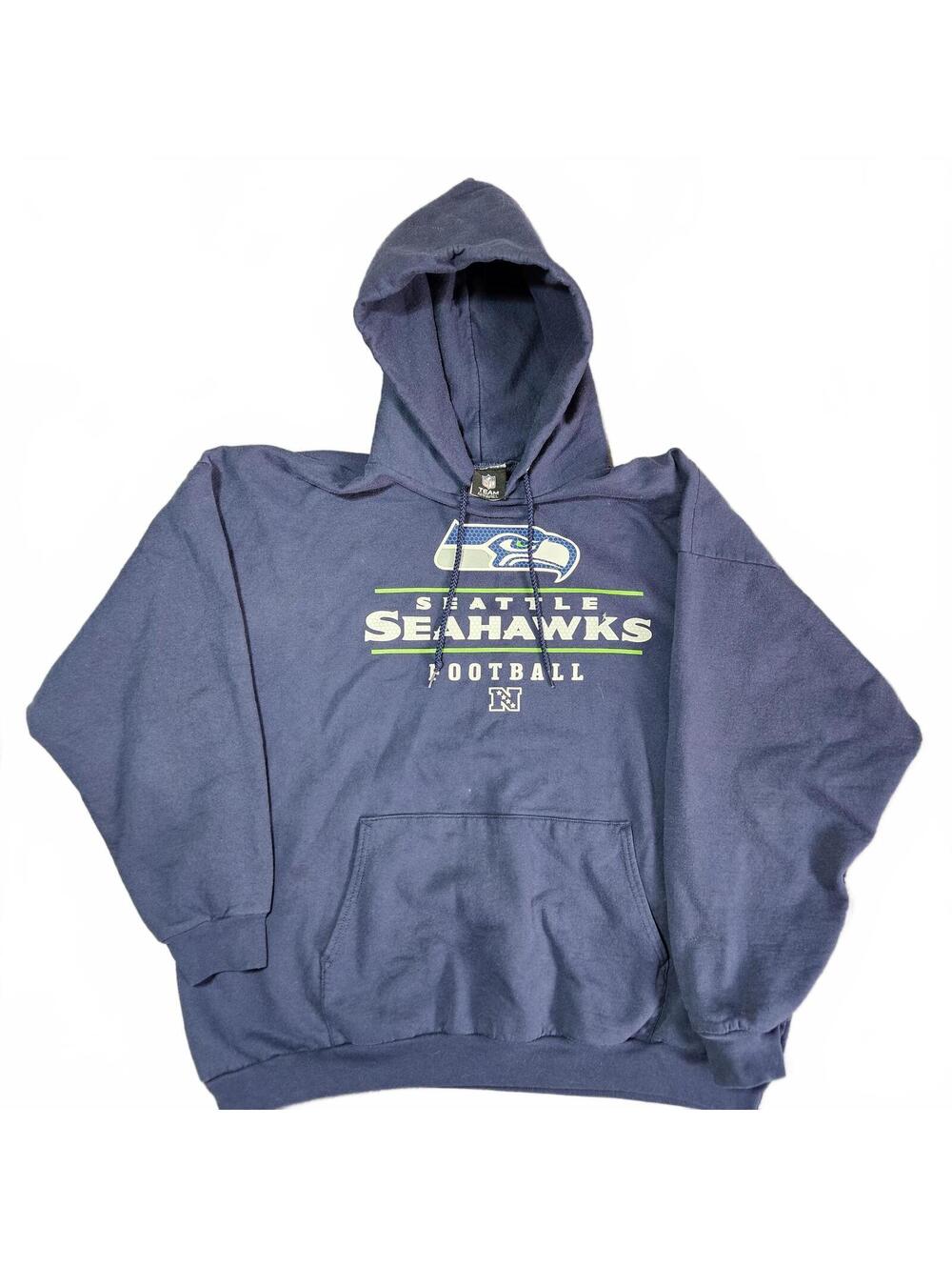 Team Apparel 2XL Blue Seattle Seahawks Football Hoodie Pullover NFL NCAA